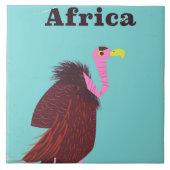 Afrika Vulkan Vintages Flugplakat Fliese (Vorderseite)