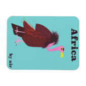 Afrika Vulkan Vintages Flugplakat Magnet (Horizontal)