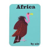 Afrika Vulkan Vintages Flugplakat Magnet (Vertikal)