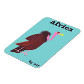 Afrika Vulkan Vintages Flugplakat Magnet (Linke Seite)