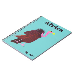 Afrika Vulkan Vintages Flugplakat Notizblock