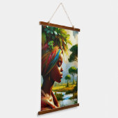 Afrika Wandteppich Mit Holzrahmen (Gewinkelt)