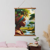 Afrika Wandteppich Mit Holzrahmen (Schlafzimmer)