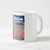 Afrika-Wasserfall-Abenteuerposter Jumbo-Tasse (Vorderseite Rechts)