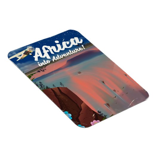 Afrika-Wasserfall-Abenteuerposter Magnet (Rechte Seite)