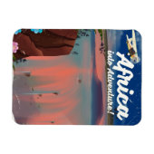 Afrika-Wasserfall-Abenteuerposter Magnet (Horizontal)