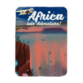 Afrika-Wasserfall-Abenteuerposter Magnet (Vertikal)