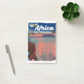 Afrika-Wasserfall-Abenteuerposter Post-it Klebezettel (Büro)