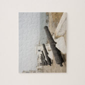 Afrika, Westafrika, Ghana, Elmina. Kanonen schütze Puzzle (Vertikal)