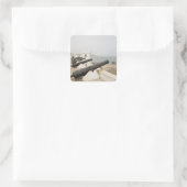 Afrika, Westafrika, Ghana, Elmina Kanonenkarte Quadratischer Aufkleber (Tasche)