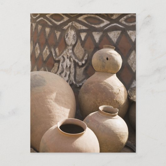 Afrika, Westafrika, Ghana, Sirigu. Handgefertigt 2 Postkarte (Vorderseite)