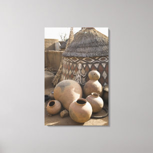 Afrika, Westafrika, Ghana, Sirigu. handgefertigt Leinwanddruck