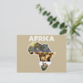 Afrika Wildlife Continent Collage Feiertagspostkarte (Stehend Vorderseite)