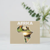 Afrika Wildlife Continent Collage Feiertagspostkarte (Stehend Vorderseite)