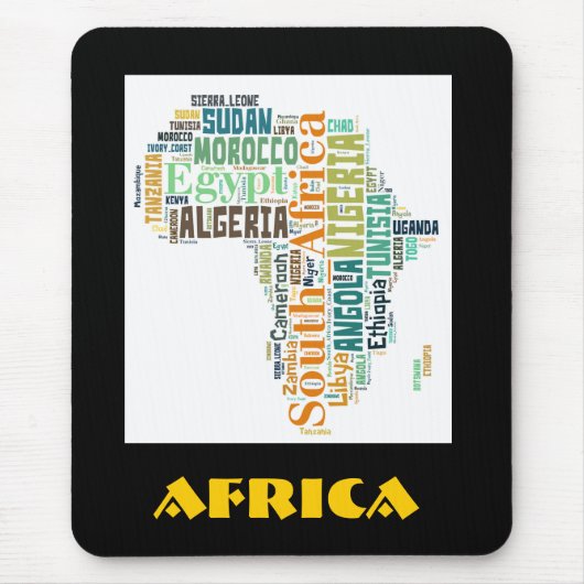 Afrika Wort; Kunst Mousepad (Vorne)