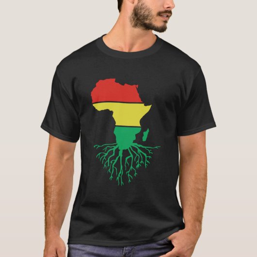 Afrika wurzelt Afrozentrisch-Schwarzgeschichte-Afr T-Shirt (Vorderseite)
