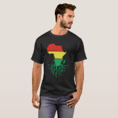 Afrika wurzelt Afrozentrisch-Schwarzgeschichte-Afr T-Shirt (Vorne ganz)