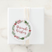 Afrikaans frohe Weihnachten, Gewohnheit Geschenkanhänger (Beispiel)