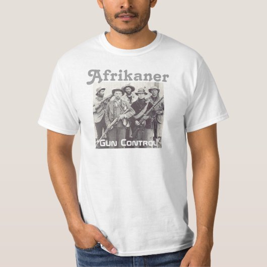 Afrikander "Gewehr-Kontrolle " T-Shirt (Vorderseite)