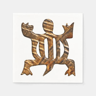 Afrikaner Adinkra Symbol der Anpassungsfähigkeit Serviette