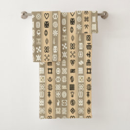 Afrikaner Adinkra Symbol-gestreiftes Tuch-Set Badhandtuch Set