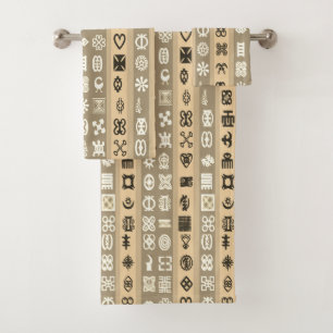 Afrikaner Adinkra Symbol-gestreiftes Tuch-Set Badhandtuch Set