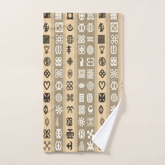 Afrikaner Adinkra Symbol-gestreiftes Tuch-Set Badhandtuch Set (Handtuch)