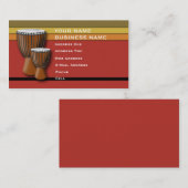 Afrikaner Djembe Trommel - Musikindustrie-Karte Visitenkarte (Vorne/Hinten)