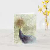 Afrikaner gekrönter Kran - wandeln Sie um Karte (Gelbe Blume)