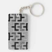 Afrikaner Mudcloth Gewebe mit geometrischen Schlüsselanhänger (Rückseite)