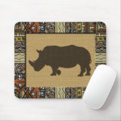 Afrikaner Mudcloth und Nashorn Mousepad (Mit Mouse)