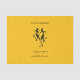 Afrikaner, Silhouette Joy Dance Orange Geburtstag Seidenpapier