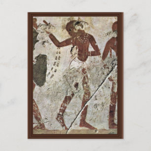 Afrikaner tanzen von Maler Der Grabkammer des Hore Postkarte