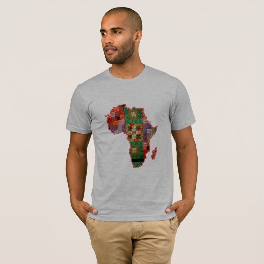 Afrikanerafrika-Kartenafrikanermuster-T - T-Shirt (Vorne ganz)