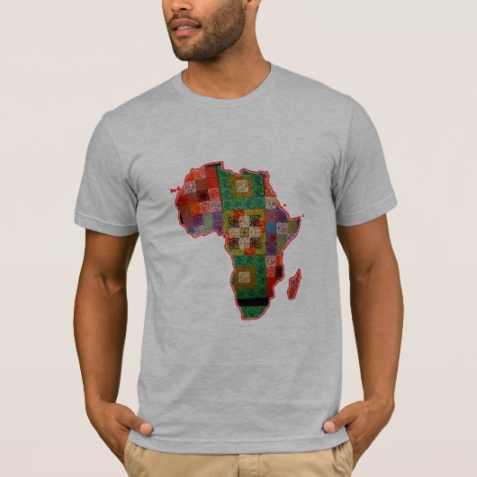 Afrikanerafrika-Kartenafrikanermuster-T - T-Shirt (Vorderseite)