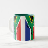 Afrikanerflagge Südafrikas RSA Zweifarbige Tasse (Vorderseite Links)