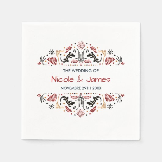 Afrikanerin | Ankara Kente Personalisiert Wedding Serviette (Vorderseite)