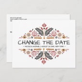 Afrikanerin | Ankara Kente Wedding Wechsel der Plä Ankündigungspostkarte (Vorne/Hinten)