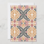 Afrikanerin | Modern Ankara Kente Lizard Wedding Einladung (Rückseite)