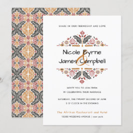 Afrikanerin | Modern Ankara Kente Wedding Einladung
