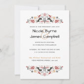 Afrikanerin | Modern Ankara Lizard Wedding Einladung (Vorderseite)