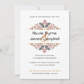 Afrikanerin | Moderne Hochzeit in Ankara Einladung (Vorderseite)