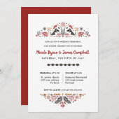 Afrikanerin | Modernes Ankara Kente Probe Dinner Einladung (Vorne/Hinten)