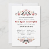 Afrikanerin | Modernes Ankara Kente Probe Dinner Einladung (Vorderseite)