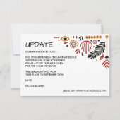 Afrikanerin | Modernes Ankara Kente WEDDING UPDATE Einladung (Vorderseite)