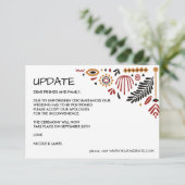 Afrikanerin | Modernes Ankara Kente WEDDING UPDATE Einladung (Stehend Vorderseite)