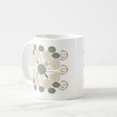 Afrikanisch abstrakt dekoriertes geometrisches Mus Kaffeetasse (Vorderseite Links)