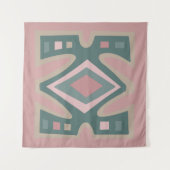 afrikanisch-abstrakt-modernes Muster Wandteppich (Vorderseite (Horizontal))