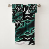 Afrikanisch-afrikanisches Muster kaleidoscope Badhandtuch Set (Insitu)