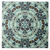 Afrikanisch-afrikanisches Muster kaleidoscope Fliese (Vorderseite)